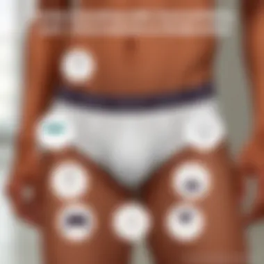 Infographic on comfort and functionality features in underwear