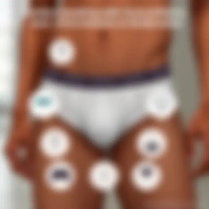 Infographic on comfort and functionality features in underwear