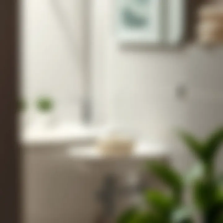 Stylish bathroom featuring a self-draining soap dish