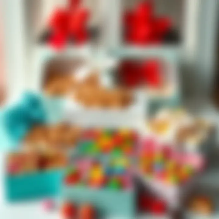 Delicious Assortments for Candy Box Delight Variety of candies displayed in beautifully arranged boxes
