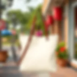 Stylish canvas tote showcasing versatility for casual outings