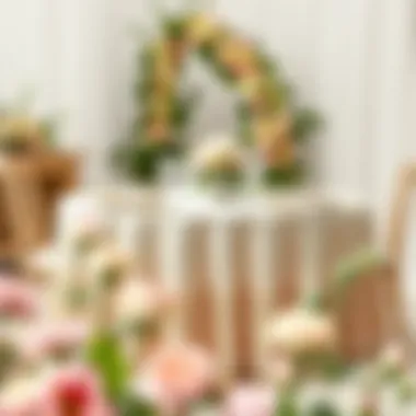 Elegant Lace Table Setting for a Bridal Shower Elegant table setting with a lace tablecloth