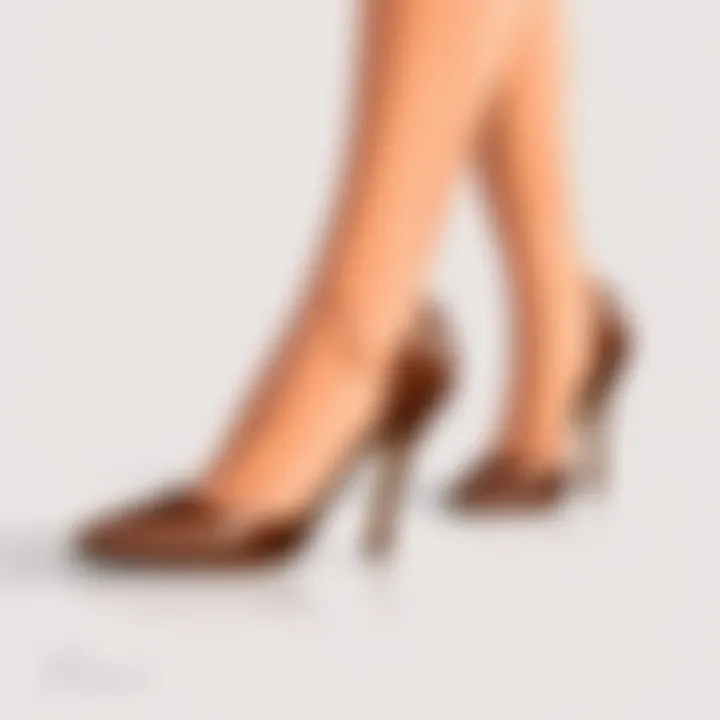 Trendy brown heels showcasing comfort and style