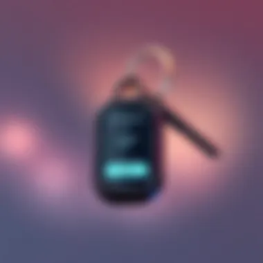 Innovative Digital Keychain Modern keychain technology integrated with digital features.