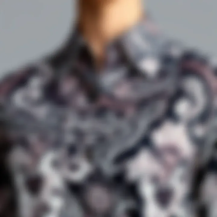 Elegant paisley print shirt showcasing intricate patterns