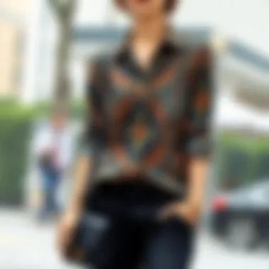 Stylish outfit featuring a paisley print shirt