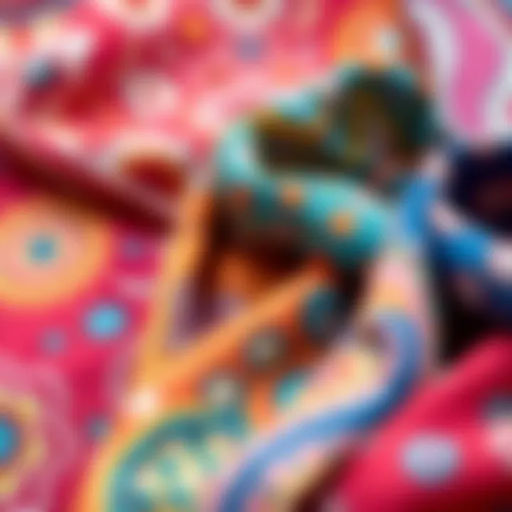 Vibrant color palette of paisley fabrics