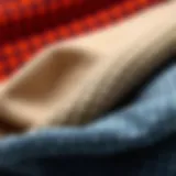 Fabric Textures of Ski Neck Gaiters Close-up of fabric textures for ski neck gaiters