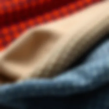 Fabric Textures of Ski Neck Gaiters Close-up of fabric textures for ski neck gaiters