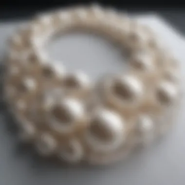 Personalized Pearl Creations Artistic arrangement of personalized pearl necklaces