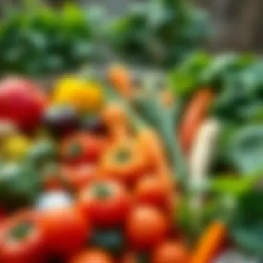 Fresh Veggie Medley for Grilling A vibrant assortment of freshly picked vegetables ready for grilling