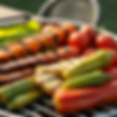 Perfectly Grilled Vegetable Selection Grilled vegetables showcasing beautiful char marks and colors