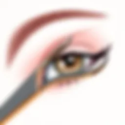 Curved eyebrow scissors showcasing their sleek design