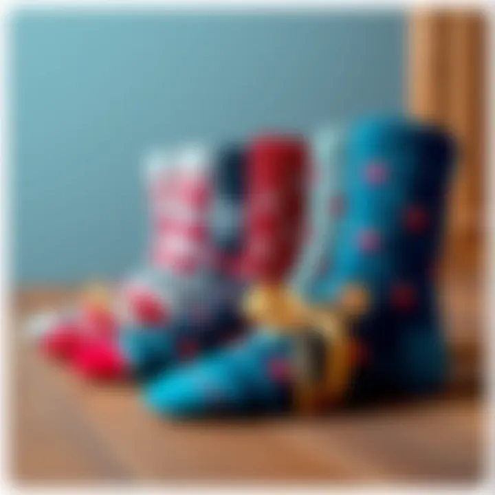 Creative Presentation of Custom Socks as Thoughtful Gifts A creative display of custom-made socks as gifts