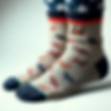 The Comfort of Premium Fabric in Personalized Socks Close-up of soft, luxurious fabric of personalized socks