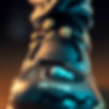 Shoe Technology and Craftsmanship Close-up of shoe technology and craftsmanship