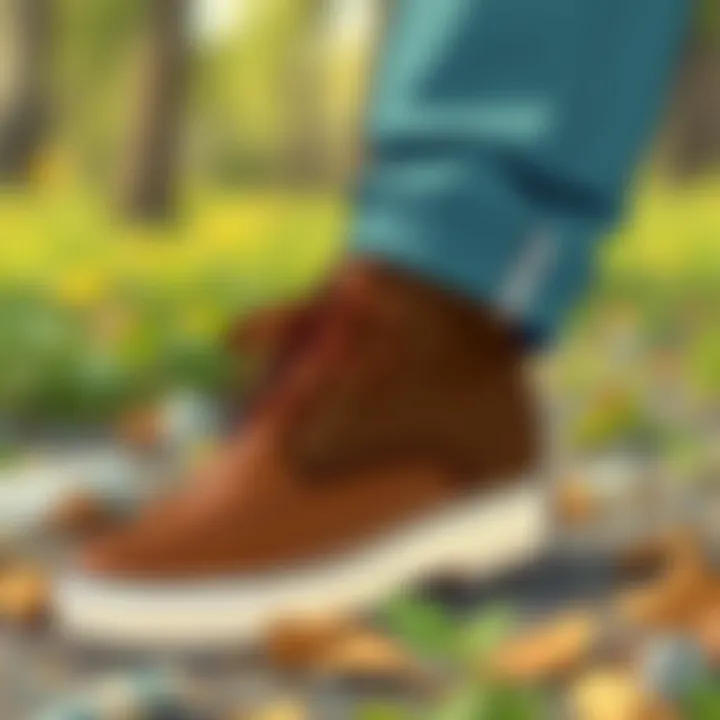 Sustainable Footwear Practices Illustration of sustainable footwear practices