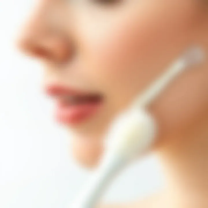 Using a Soft Brush on Facial Skin Demonstration of using a soft brush on facial skin