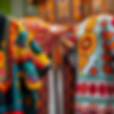 The Artistry of Embroidered Dashikis A vibrant display of embroidered dashikis showcasing intricate designs and colors