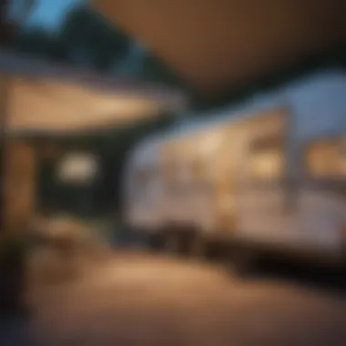 Diverse lighting options showcasing a serene RV environment