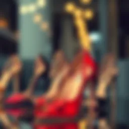 Elegant display of affordable high heels in various styles