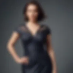 Elegant criss cross dress showcasing unique design elements