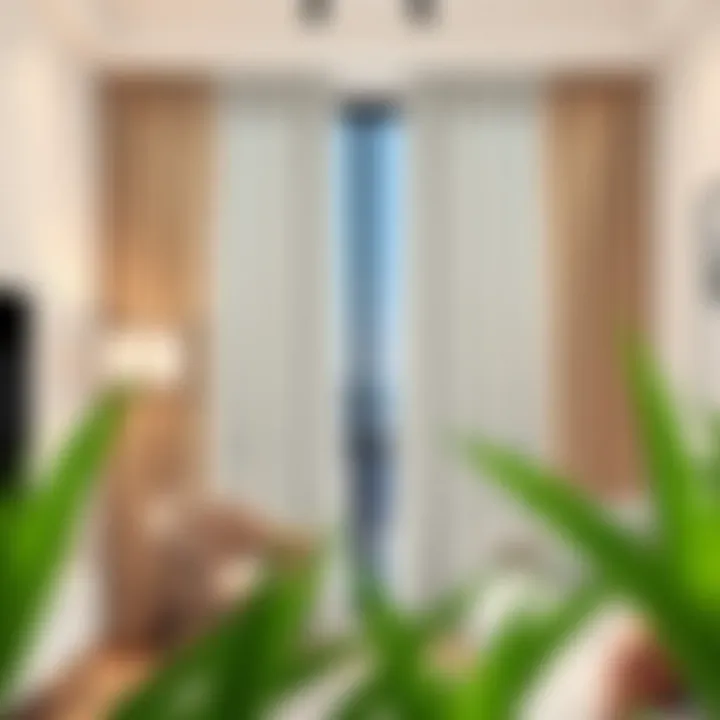 Contemporary American style curtains in a modern apartment