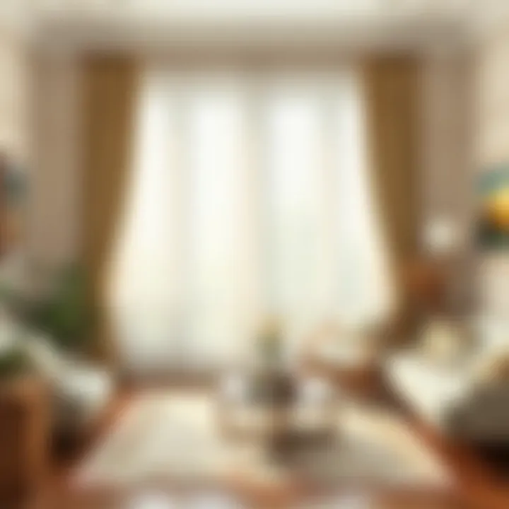 Elegant American style curtains in a traditional living room setting