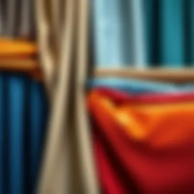 A variety of fabric swatches showcasing American curtain designs