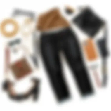 Accessorizing: Elevate Your Style A flat lay of various accessories paired with black skinny jeans