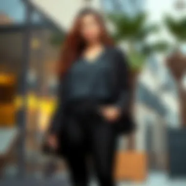 Fashion Forward: Plus-Size Skinny Jeans A stylish black plus-size skinny jeans outfit on a model