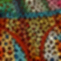 Intricate design of cheetah print fabric showcasing vibrant patterns