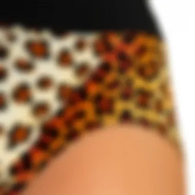 Eco-Friendly Fabric Choices Close-up of sustainable materials used in cheetah print underwear