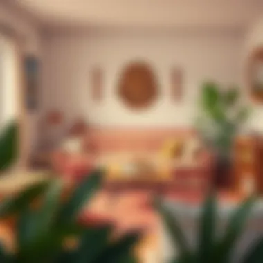 Cozy Boho Living Space Cozy living space featuring a boho futon cover