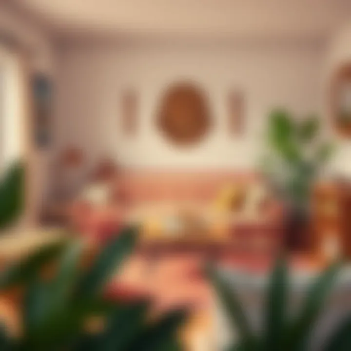 Cozy Boho Living Space Cozy living space featuring a boho futon cover