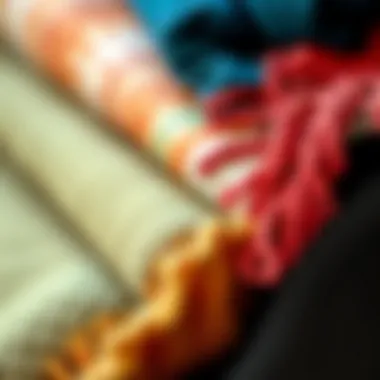 Materials in Boho Futon Covers Close-up of diverse materials used in boho futon covers