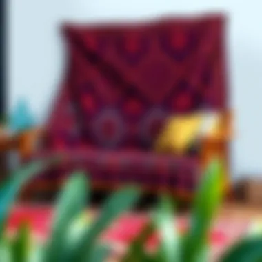 Vibrant Boho Futon Cover A vibrant boho futon cover with intricate patterns