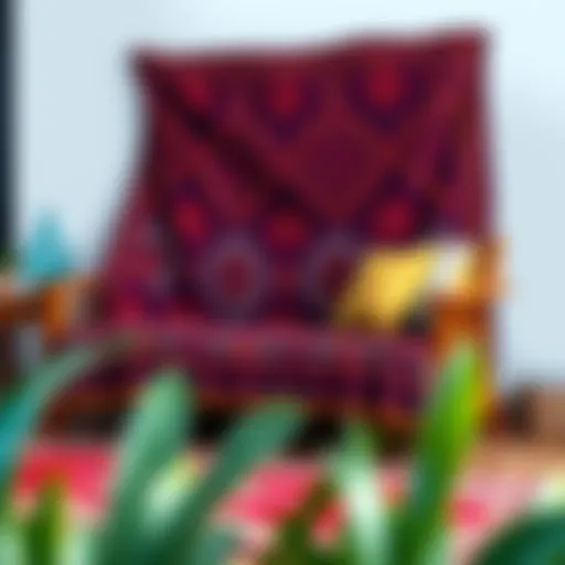 Vibrant Boho Futon Cover A vibrant boho futon cover with intricate patterns