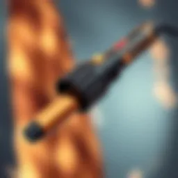 Innovative design of a European plug curling iron showcasing its unique curling barrel