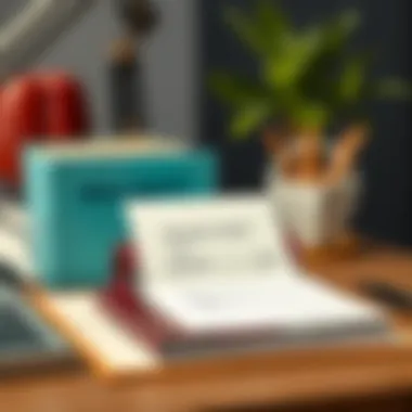 Aesthetic Appeal of Receipt Holder on Desk Aesthetic appeal of a receipt holder book on a desk