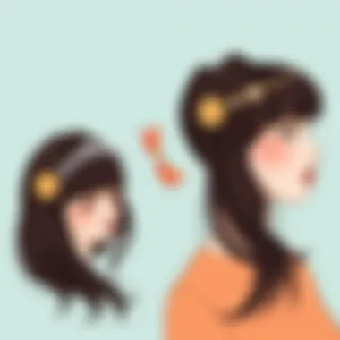 Diverse Styles of Hair Clips for Bangs Elegant hair clips showcasing various styles for bangs