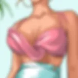 A close-up of the distinctive hanky hem design showcasing its flow and elegance