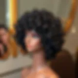 The Elegance of Jerry Curl Texture Elegant display of a jerry curl wig showcasing its texture and style
