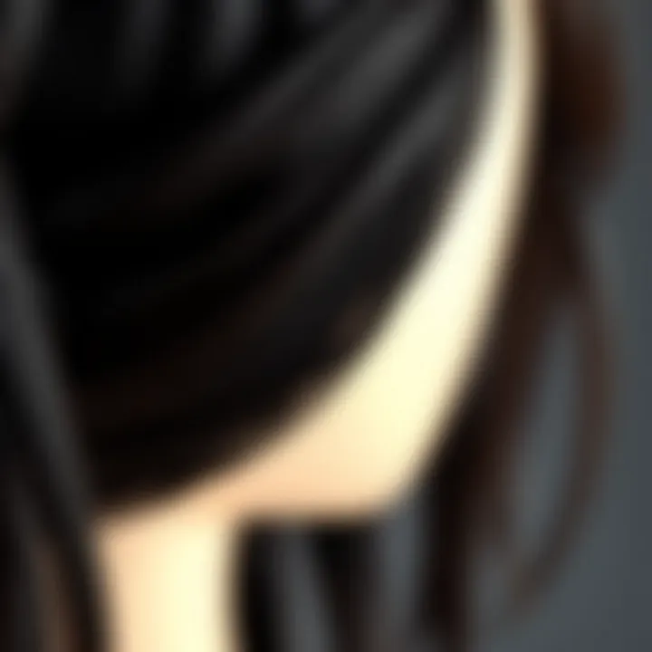 Close-up of a textured kinky headband wig showcasing intricate design