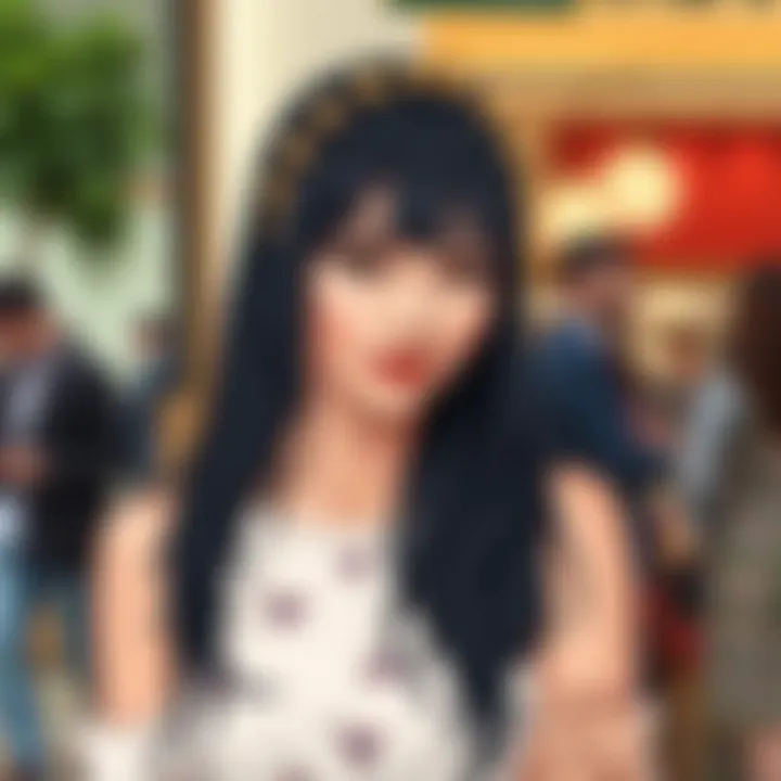 A person confidently wearing a stylish kinky headband wig in a social setting