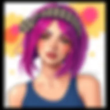 A vibrant styling session featuring a kinky headband wig