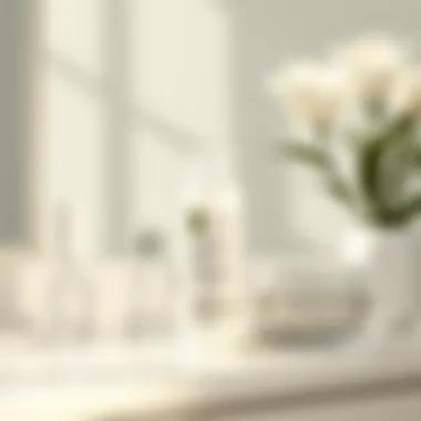 Skincare Routine with Whitening Toner A serene skincare routine featuring a whitening toner