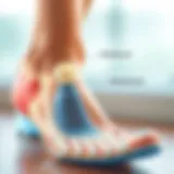 Illustration showcasing the anatomy of metatarsal gel insoles