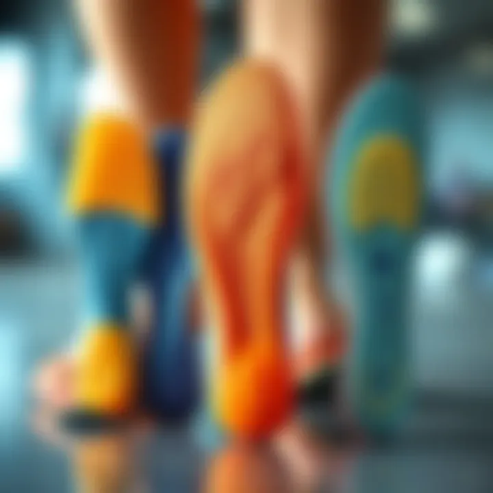 Visual representation of different types of metatarsal gel insoles