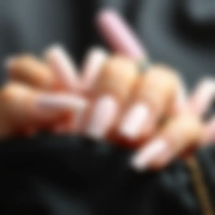 Cultural Significance of Minimalist Press-On Nails An artistic arrangement of minimalist press-on nails with a focus on their cultural significance.